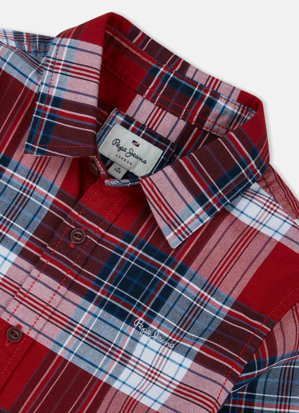 Boys Blue Vertical Stripe Full Sleeve Shirt, , large image number 2