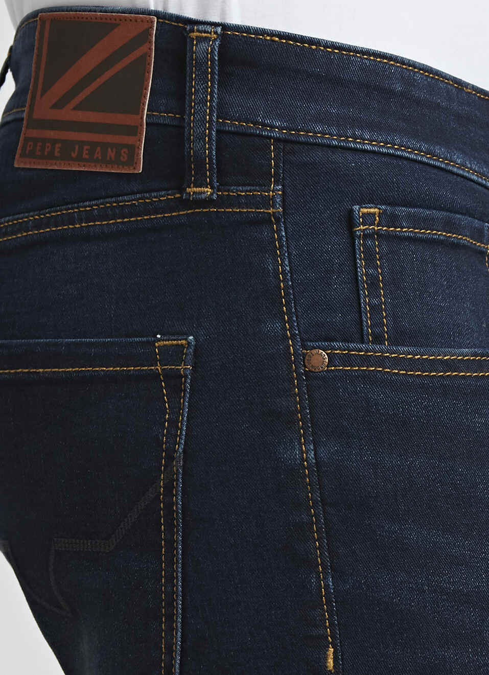 Danial Blue Low Rise Tapered Jeans, , large image number 4
