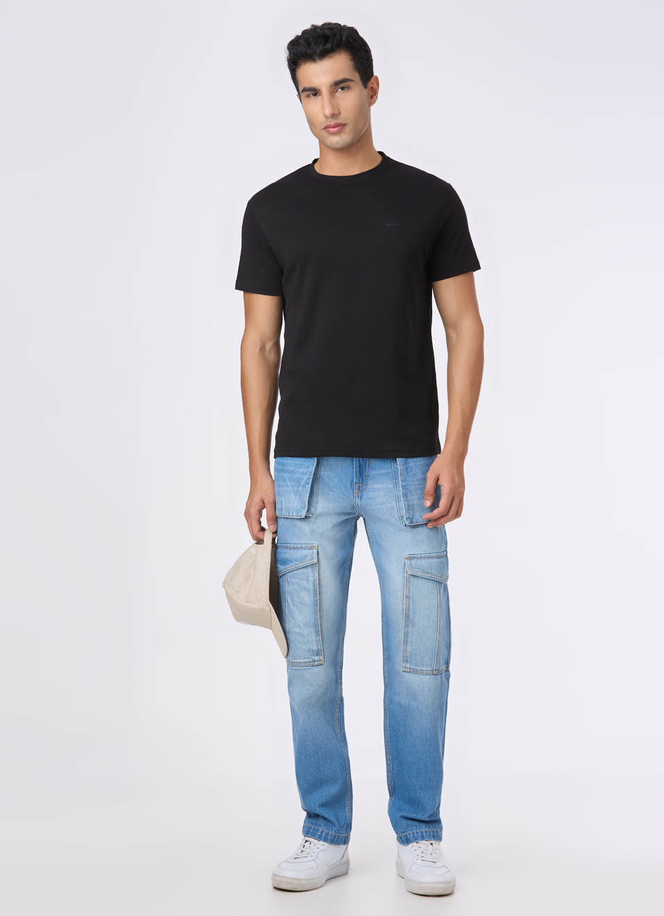 Men Black Supima Cotton Slim  Shoer Sleeve T-shirt, , large image number 5