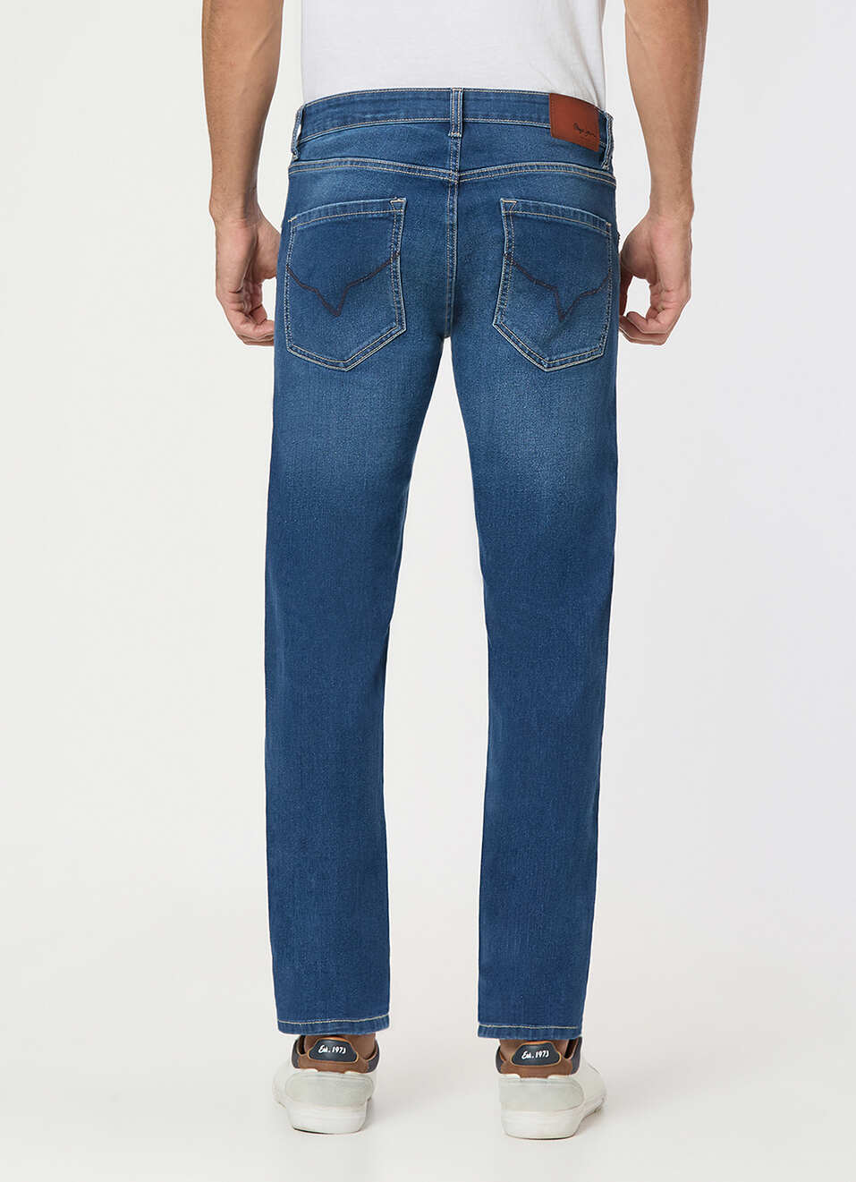 Men Blue Mid Rise Slim Fit Jeans, , large image number 3