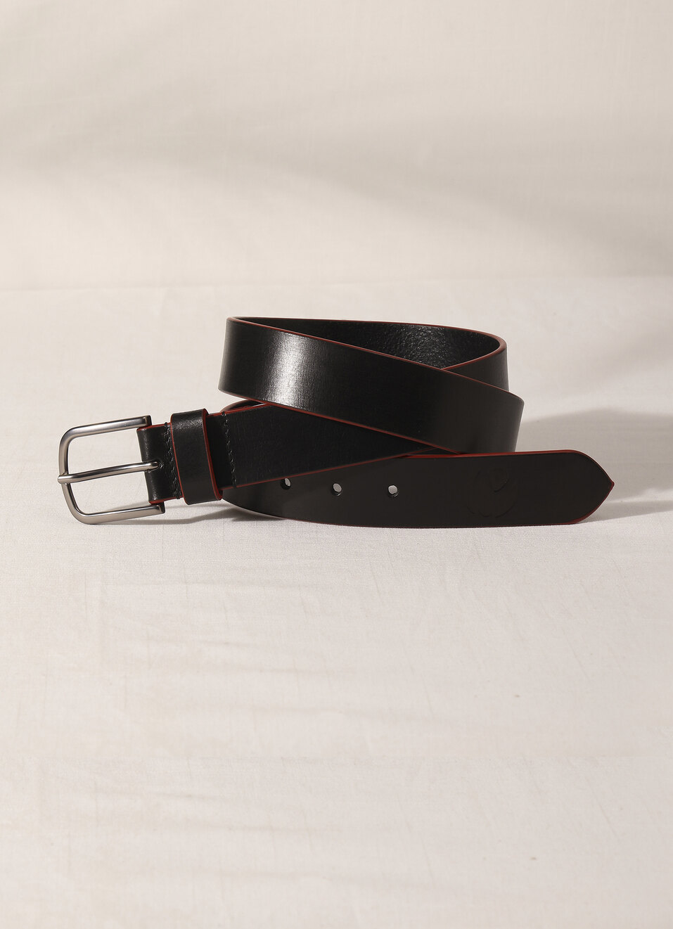 Black Leather Belt, , large image number 0