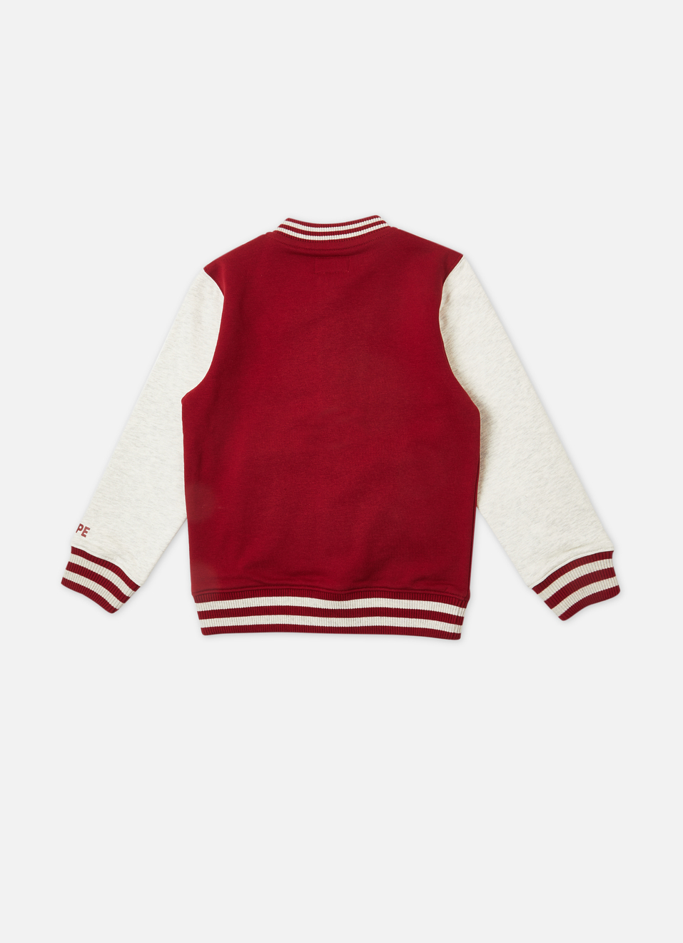 Boys Red Colour Block Full Sleeve Jacket, , large image number 1