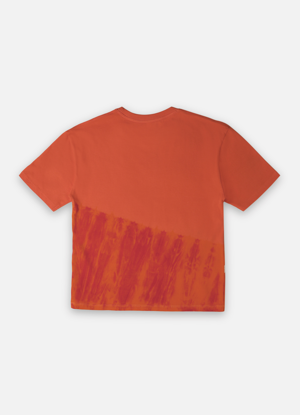 Boys Peach Dip Dye Brand Print Short Sleeve T-shirt, , large image number 1