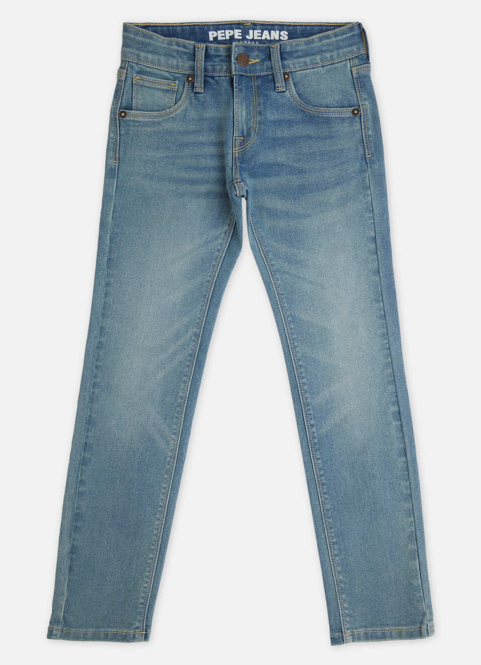 Boys Cash Light Blue Mid Rise Slim Fit Jeans, , large image number 0