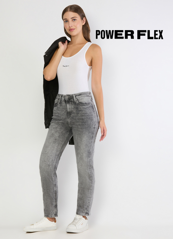 Women Grey Straight Fit High Rise Stretchable Jeans