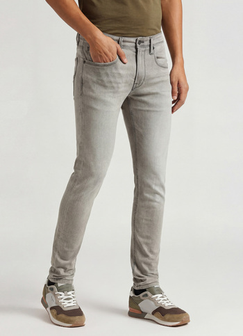 Chinox Grey Mid Rise Skinny Fit Gymindigo Jeans