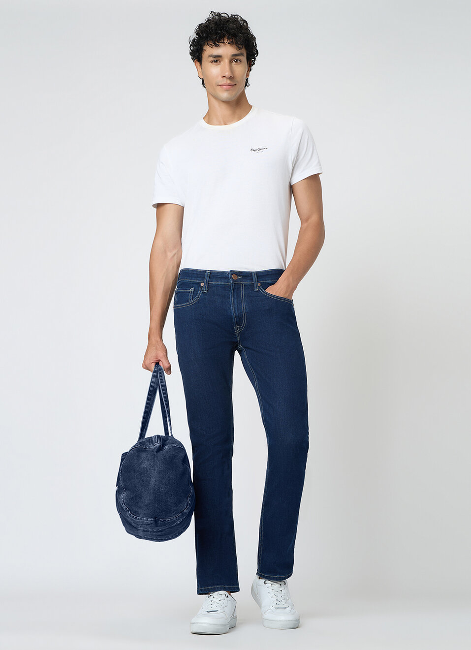 Men Blue Slim Fit Stretchable Jeans, , large image number 1