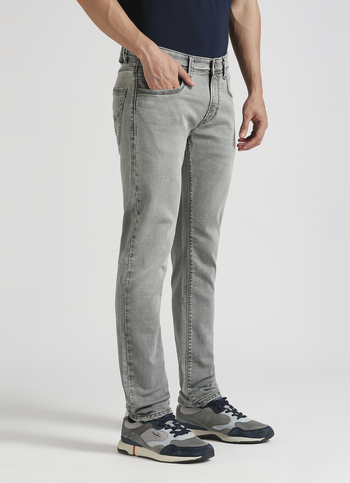 Vapour Grey Low Rise Tapered Gymindigo Jeans