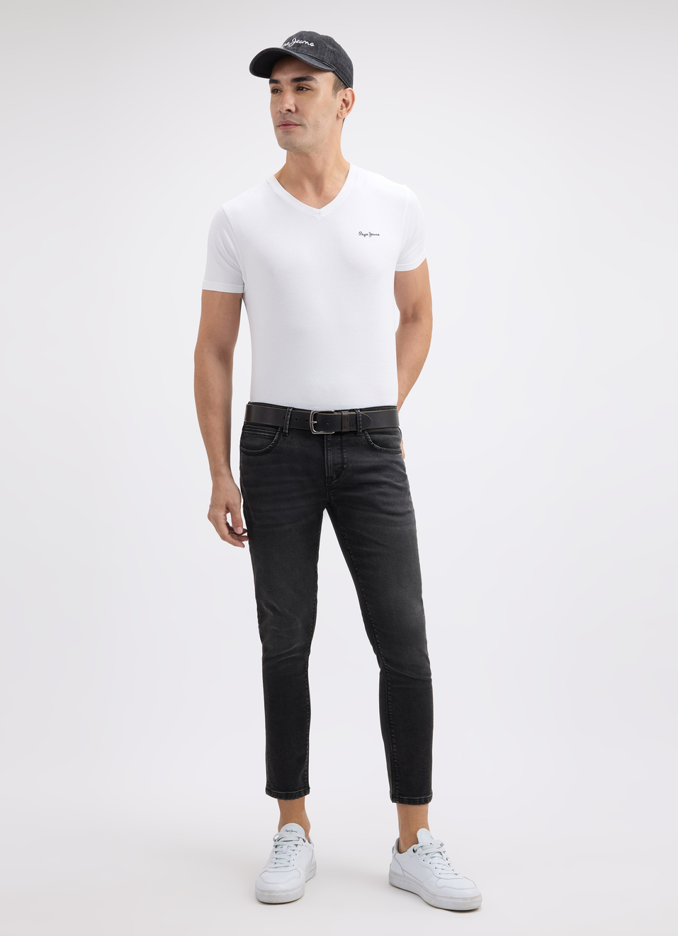 Men Black Mid Rise Skinny Ankle Length Gymindigo Jogger Like Jeans, , large image number 5