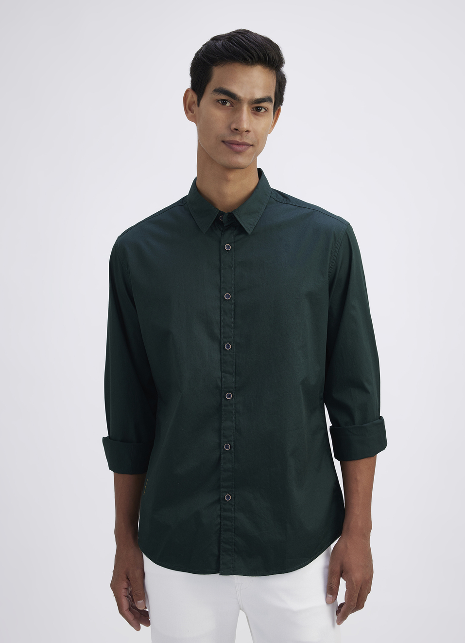 Men Green Full Sleeve Shirt, , large image number 1
