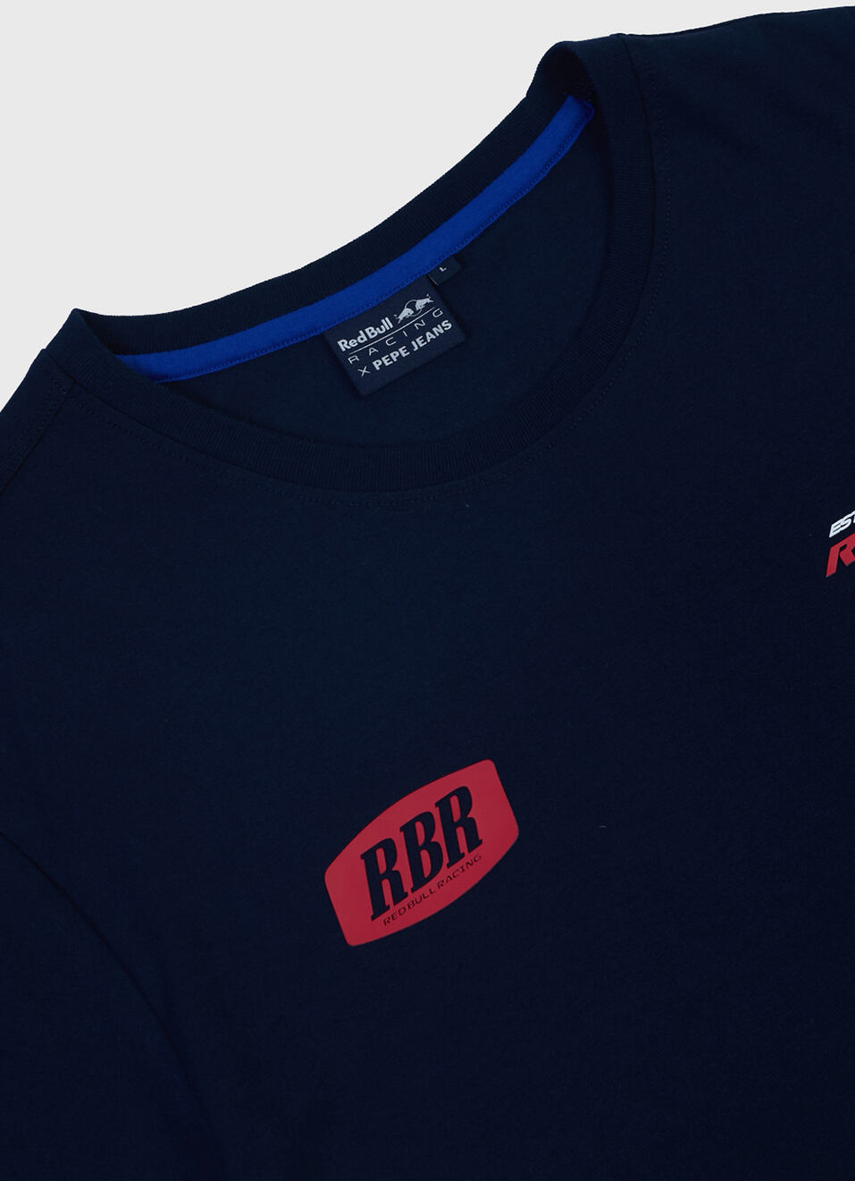 Men Blue Back Print Crew Neck T-shirt, , large image number 2
