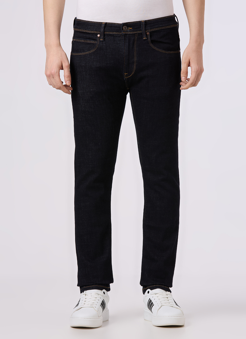 Men Raw Mid Rise Slim Fit Powerflex Jeans, , large image number 6