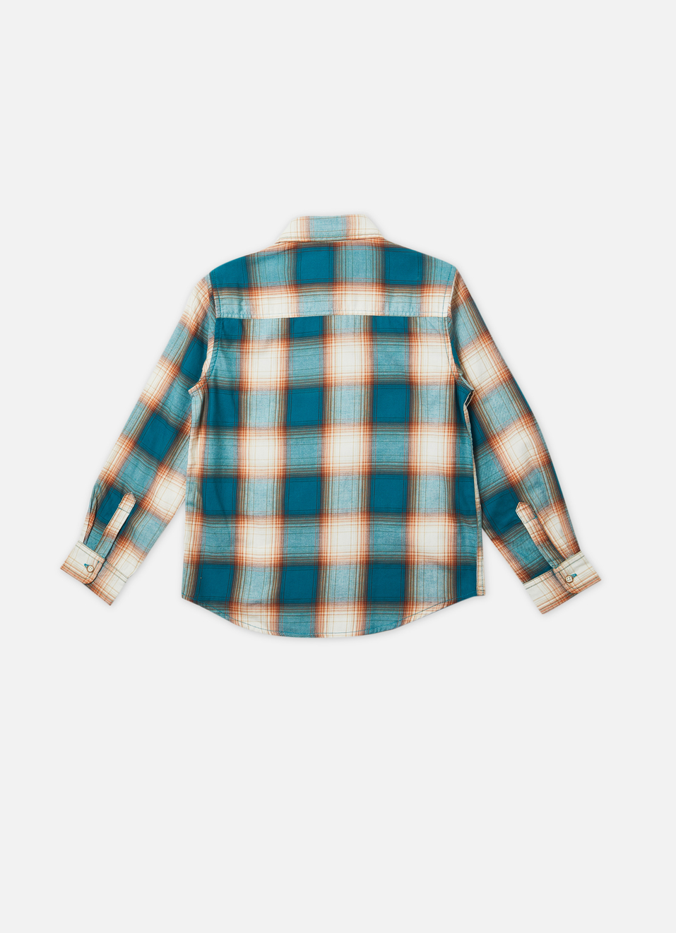 Boys Green Check Full Sleeve Shirt, , large image number 1