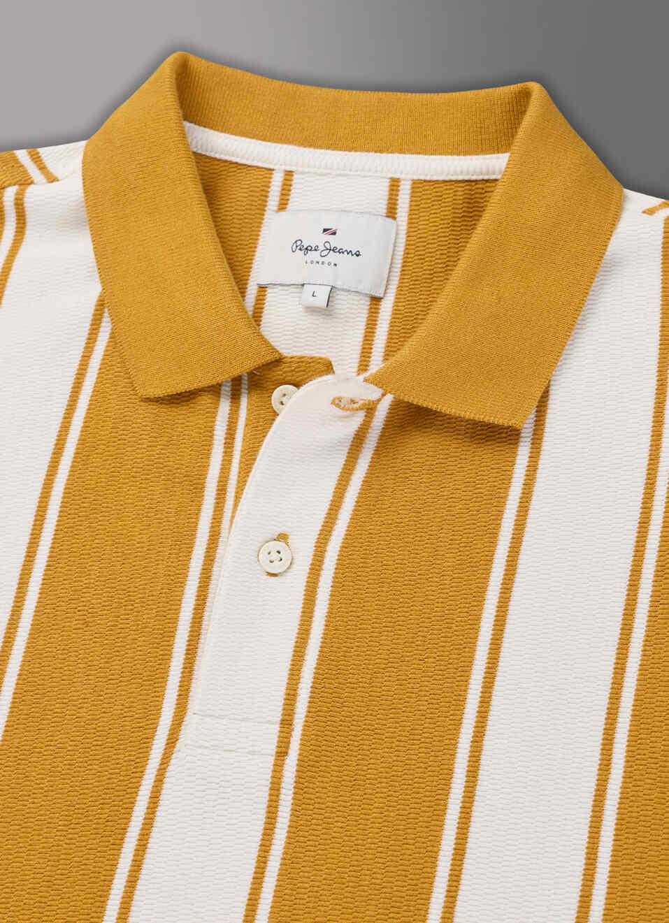 Men Brown Striped Polo T-shirt, , large image number 3