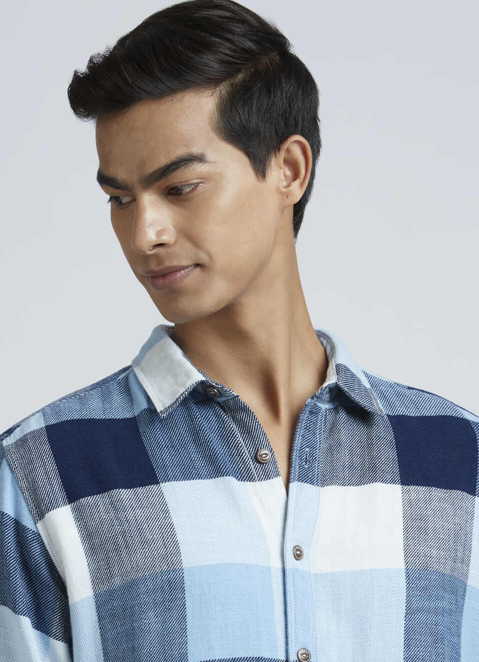Blue Checks Full Sleeve Shirt, , large image number 4