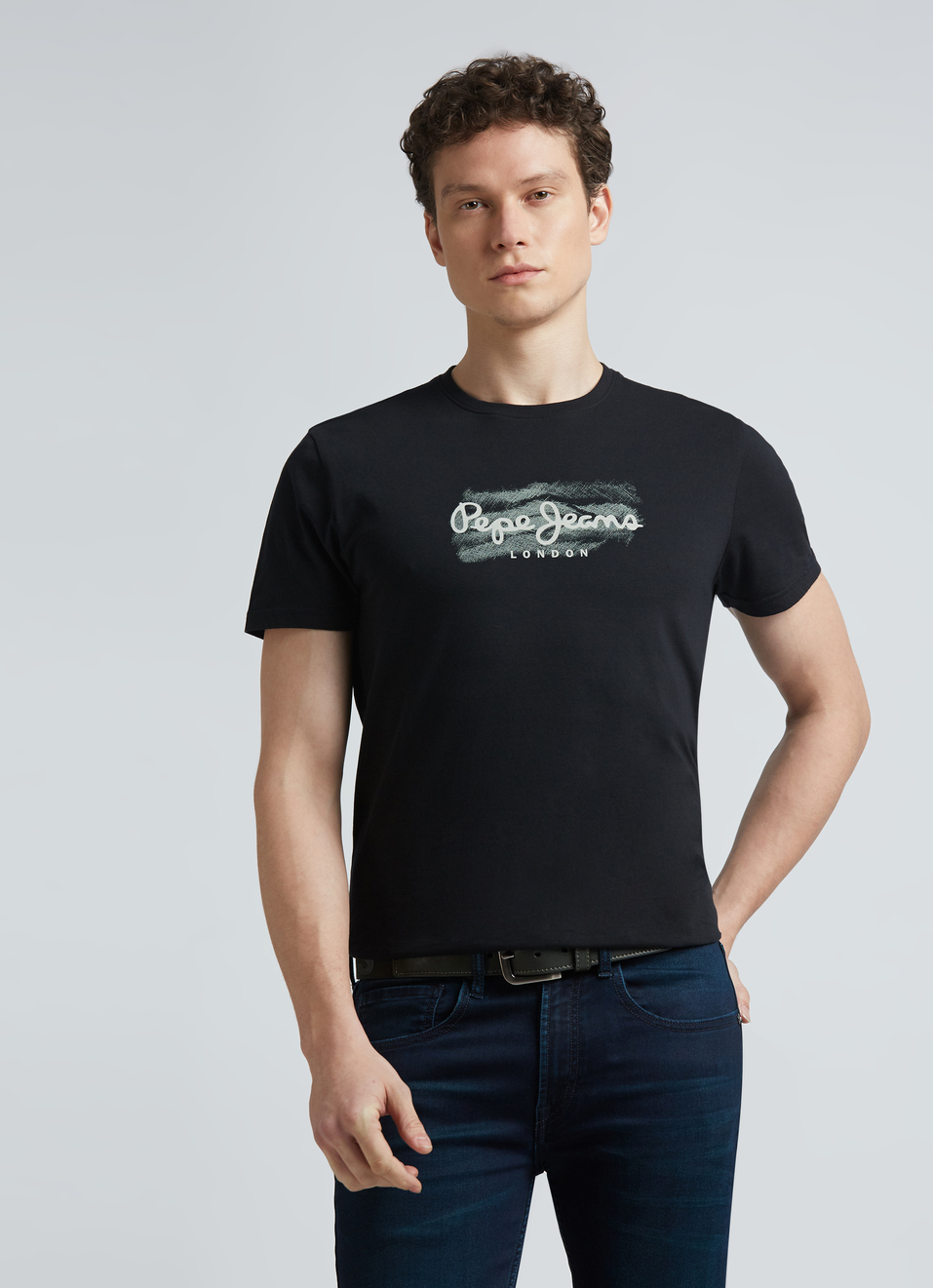 Black Graphic Print Short Sleeve T-shirt, , large image number 0
