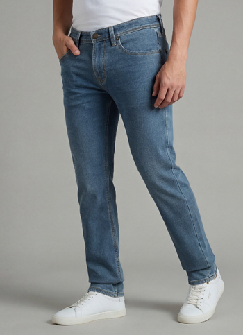 Men Blue Mid Rise Slim Fit Stretchable Jeans