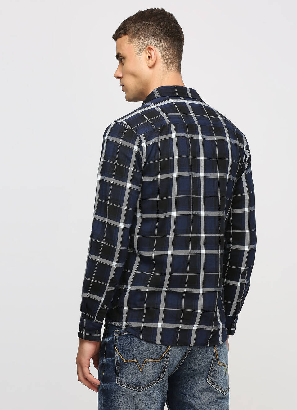 Indigo Checks Long Sleeve Shirt, , large image number 2