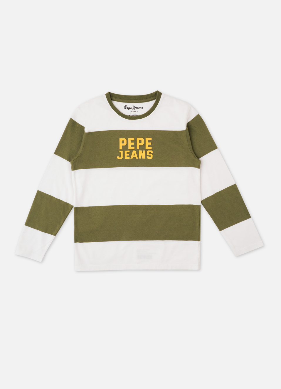 Boys Navy Stripes Full Sleeves T-shirt, , large image number 0