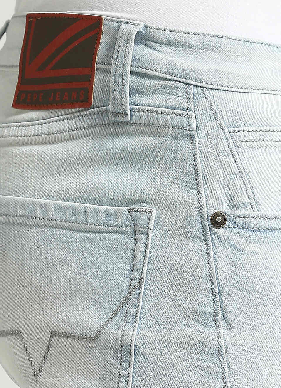 Vapour Light Blue Mid Rise Slim Fit Jeans, , large image number 4