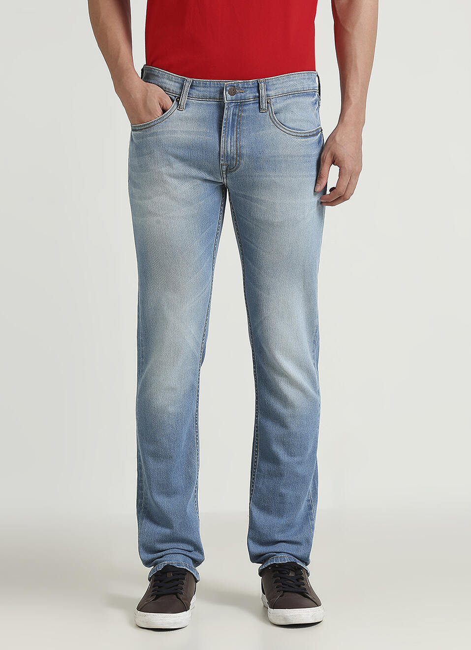 Vapour Light Blue Mid Rise Slim Fit Jeans, , large image number 2