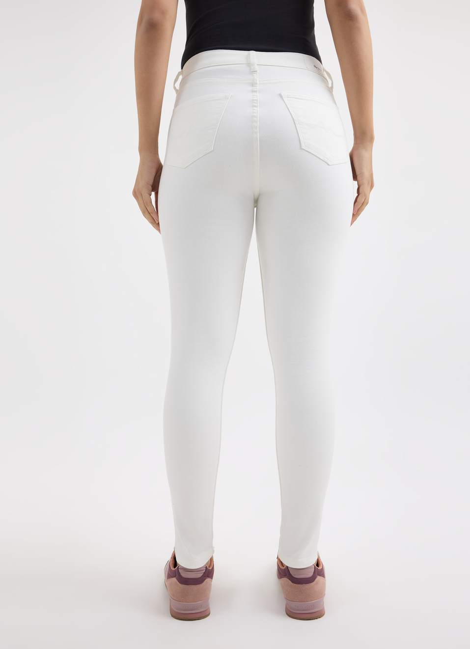 Women Ecru Skinny Fit High Rise Jeans, , large image number 2