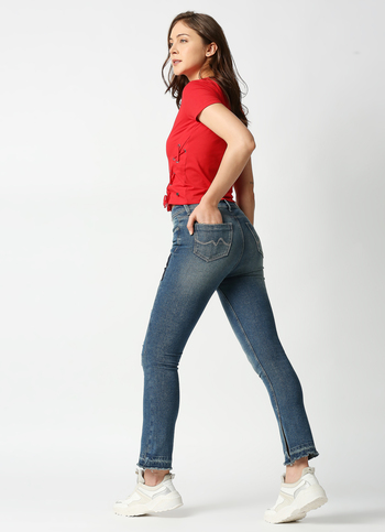 Dion Flare Slim Fit High Waist Flare Leg Jeans 