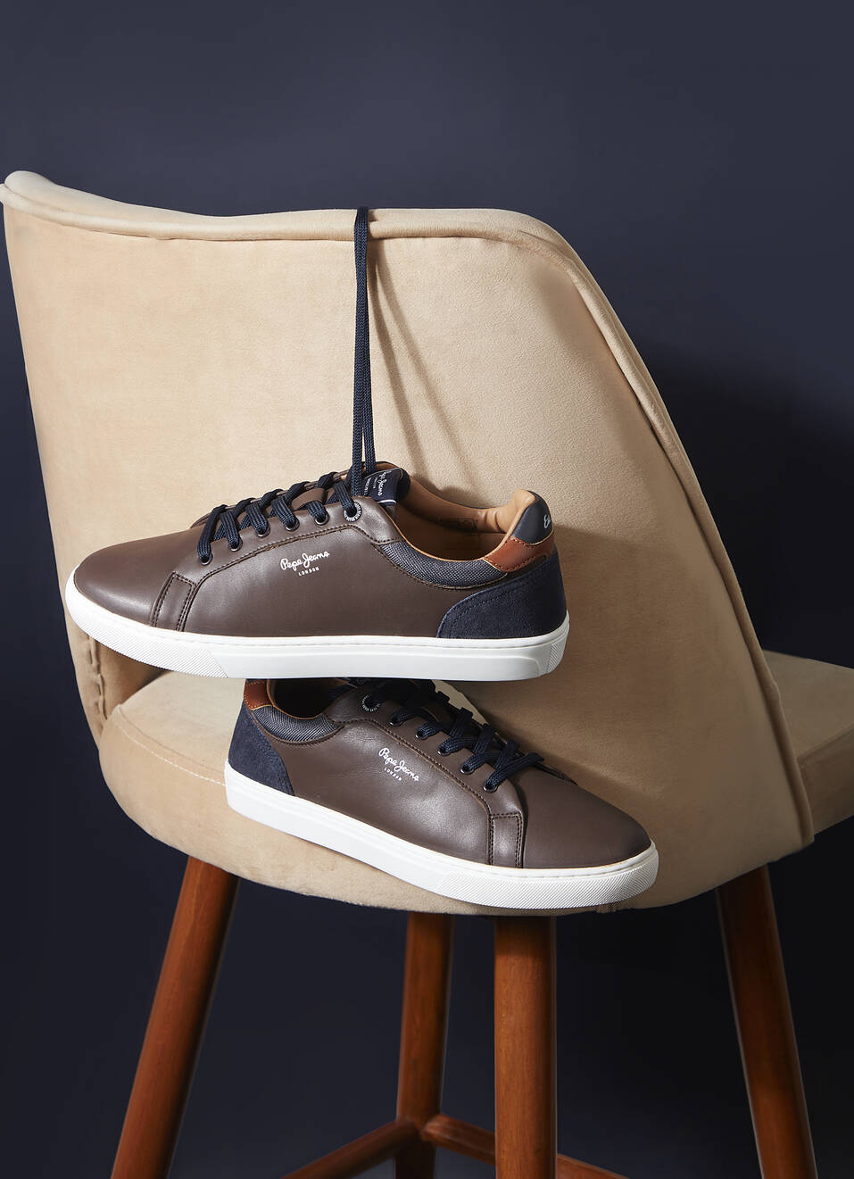 Kenton Court Brown Cupsole Sneakers, , large image number 0