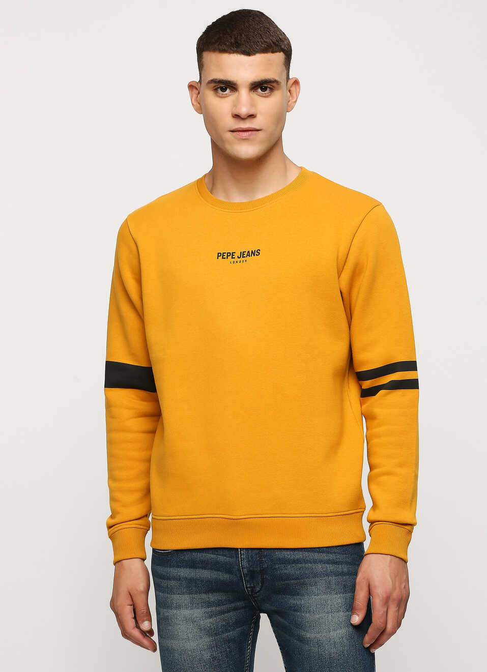 Yellow Printed Sweatshirt, , large image number 1