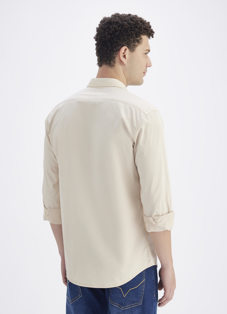 Men Blue Double Cargo Pocket Full Sleeve Shirt, , large image number 2