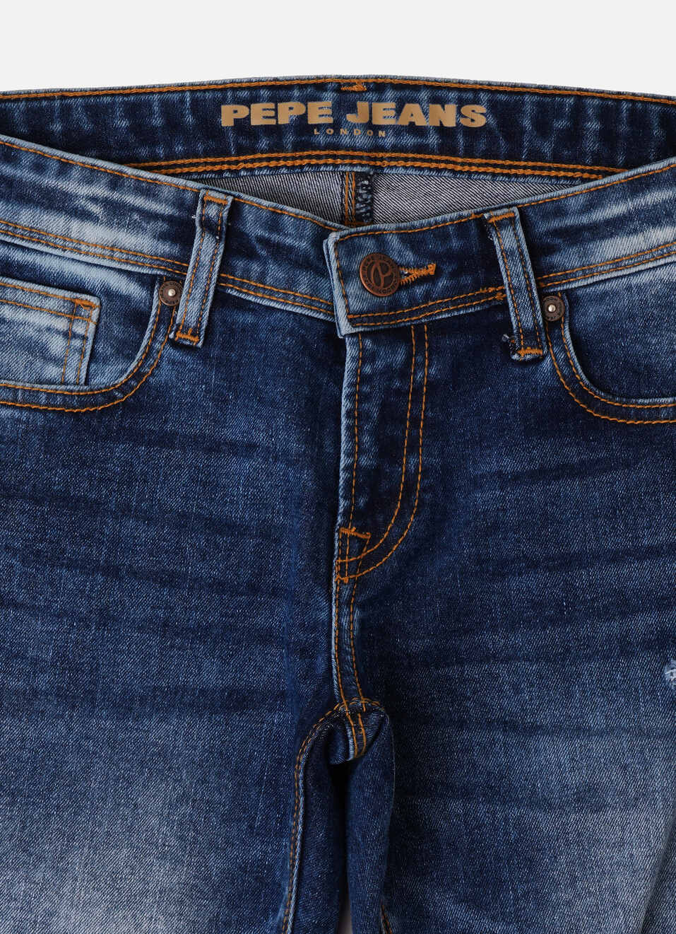 Boys Rivet Distressed Mid Rise Regular Fit Jeans, , large image number 2