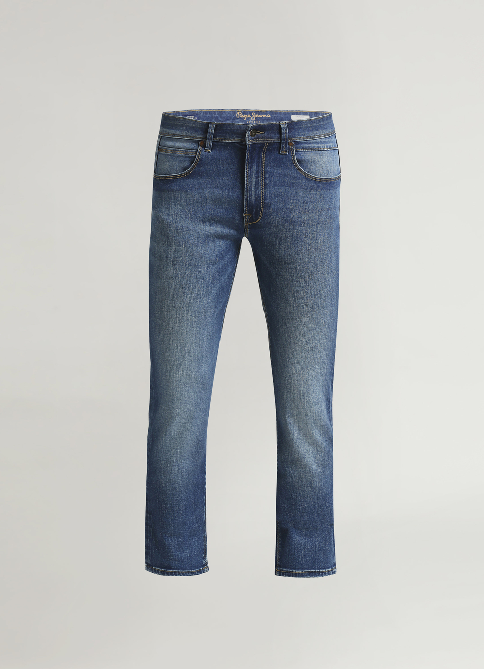 Vapour Blue Mid Rise Slim Fit Powerflex Jeans, , large image number 6