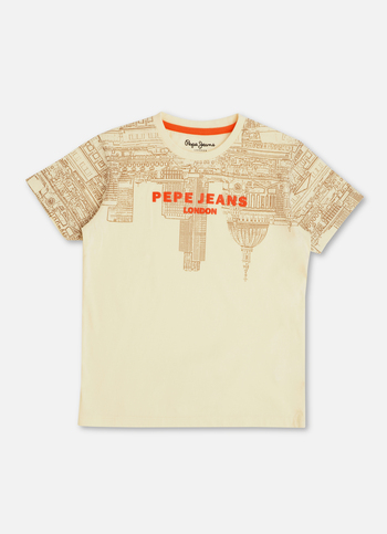 Boys Ivory London City Inspired Print Short Sleeve T-shirt