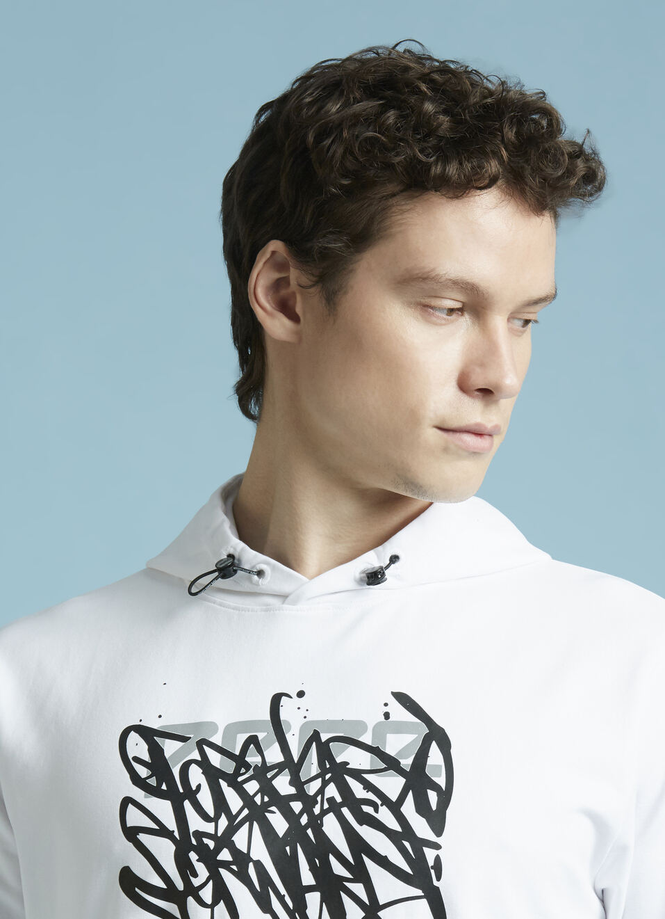 White Graphic Print Full Sleeves Sweatshirt, , large image number 4