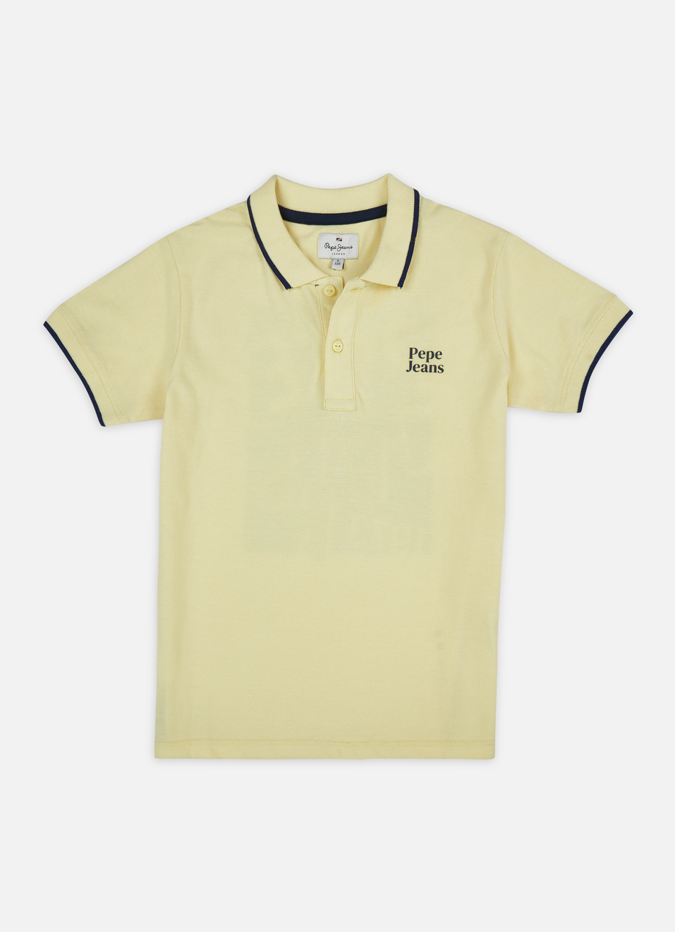 Boys Yellow Graphic Print Short Sleeve Polo, , large image number 0