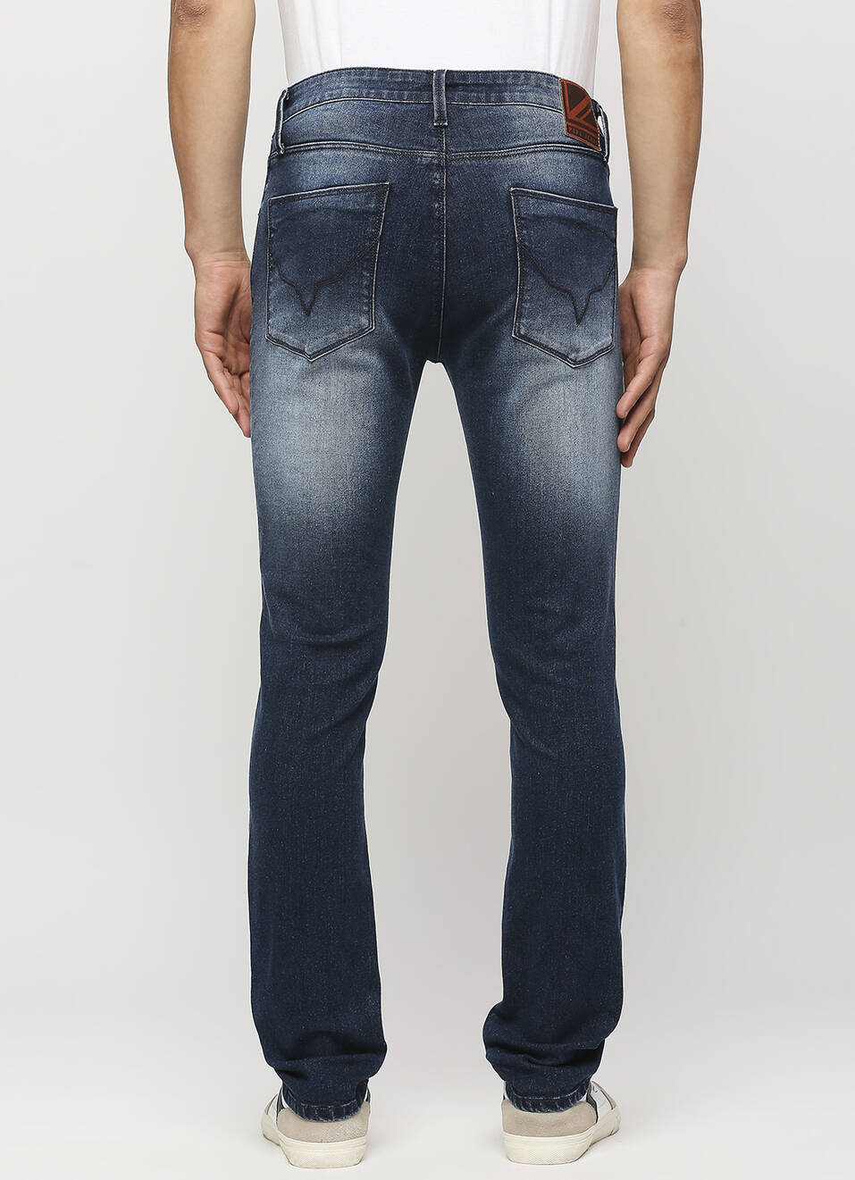 Vapour Dark Blue Mid Rise Slim Fit Jeans, , large image number 3