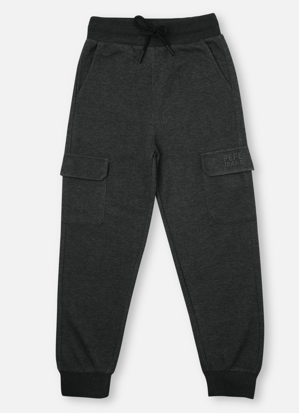 Boys Grey Ribbed Waist Joggers, , large image number 0