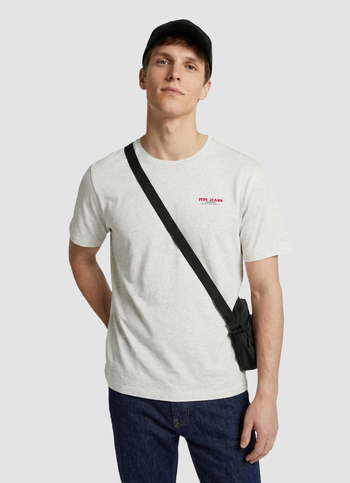 Men Grey Printed Relaxed Fit Short Sleeve T-shirt
