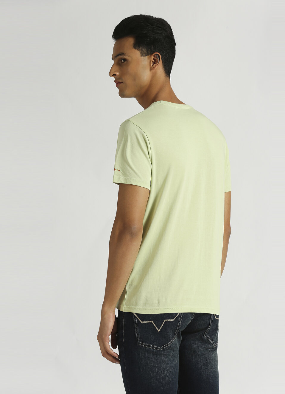 Green Typographic Tonal Puff Print Short Sleeve T-shirt, , large image number 2