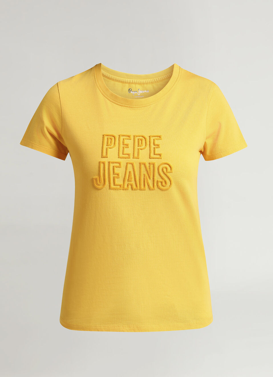 Yellow Spike Embroidery Short Sleeve T-shirt, , large image number 6