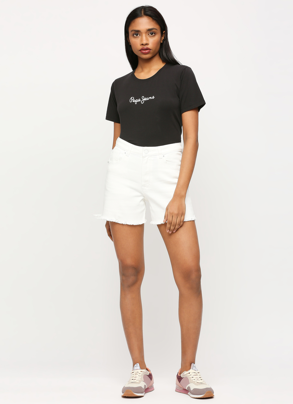 Rachel White High Rise Regular Fit Shorts, , large image number 5