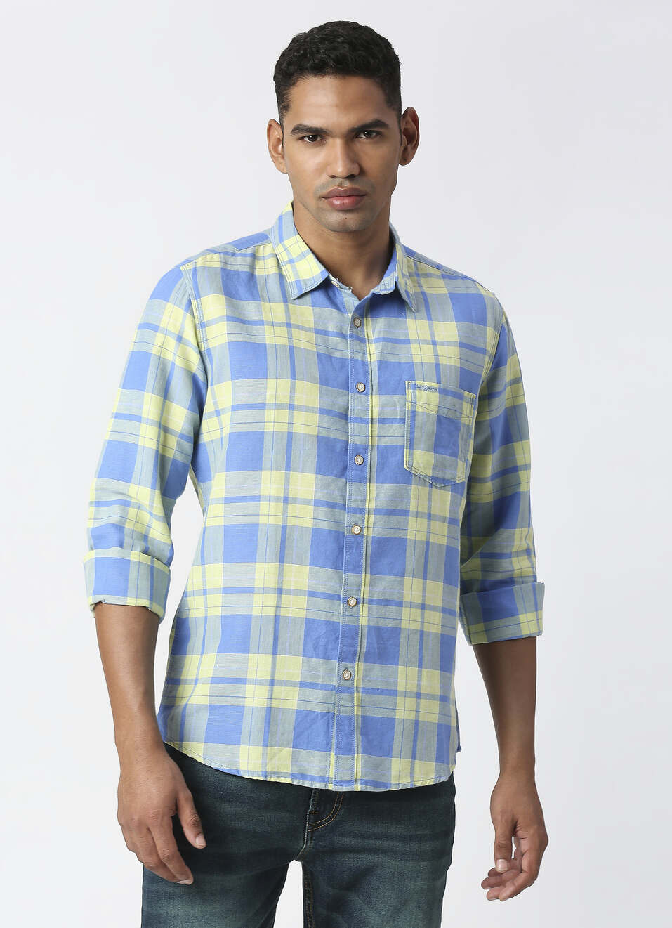 LUCCA LS COTTON LINEN CHECKS, , large image number 1