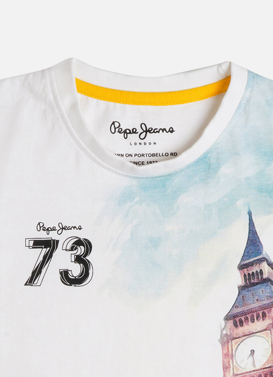 Boys White London Cityscape Graphic Print Short Sleeve T-shirt, , large image number 2