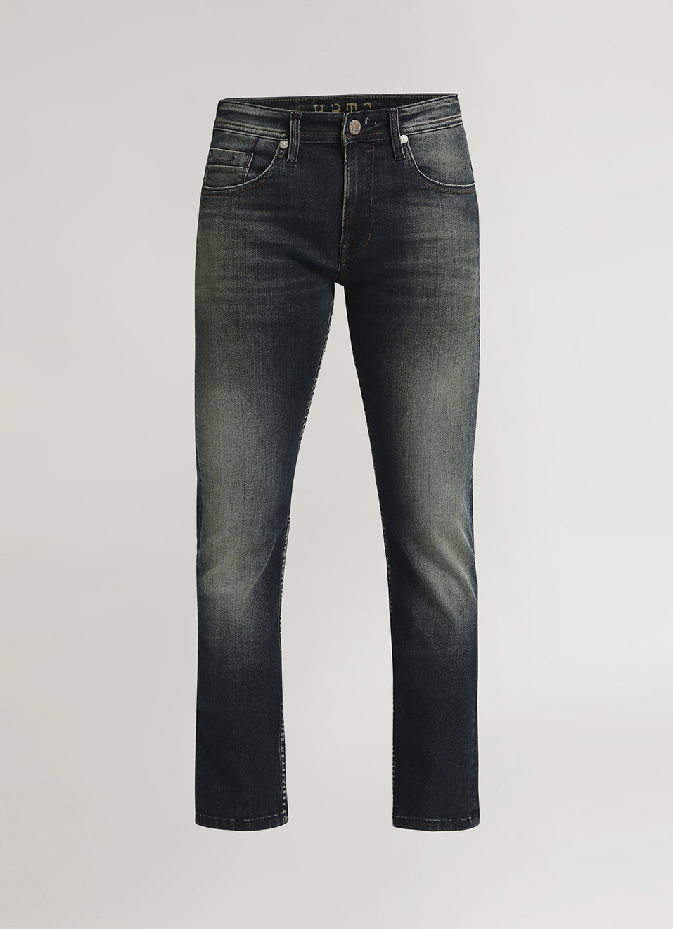 Vapour Dark Blue Mid Rise Slim Fit Jeans, , large image number 5