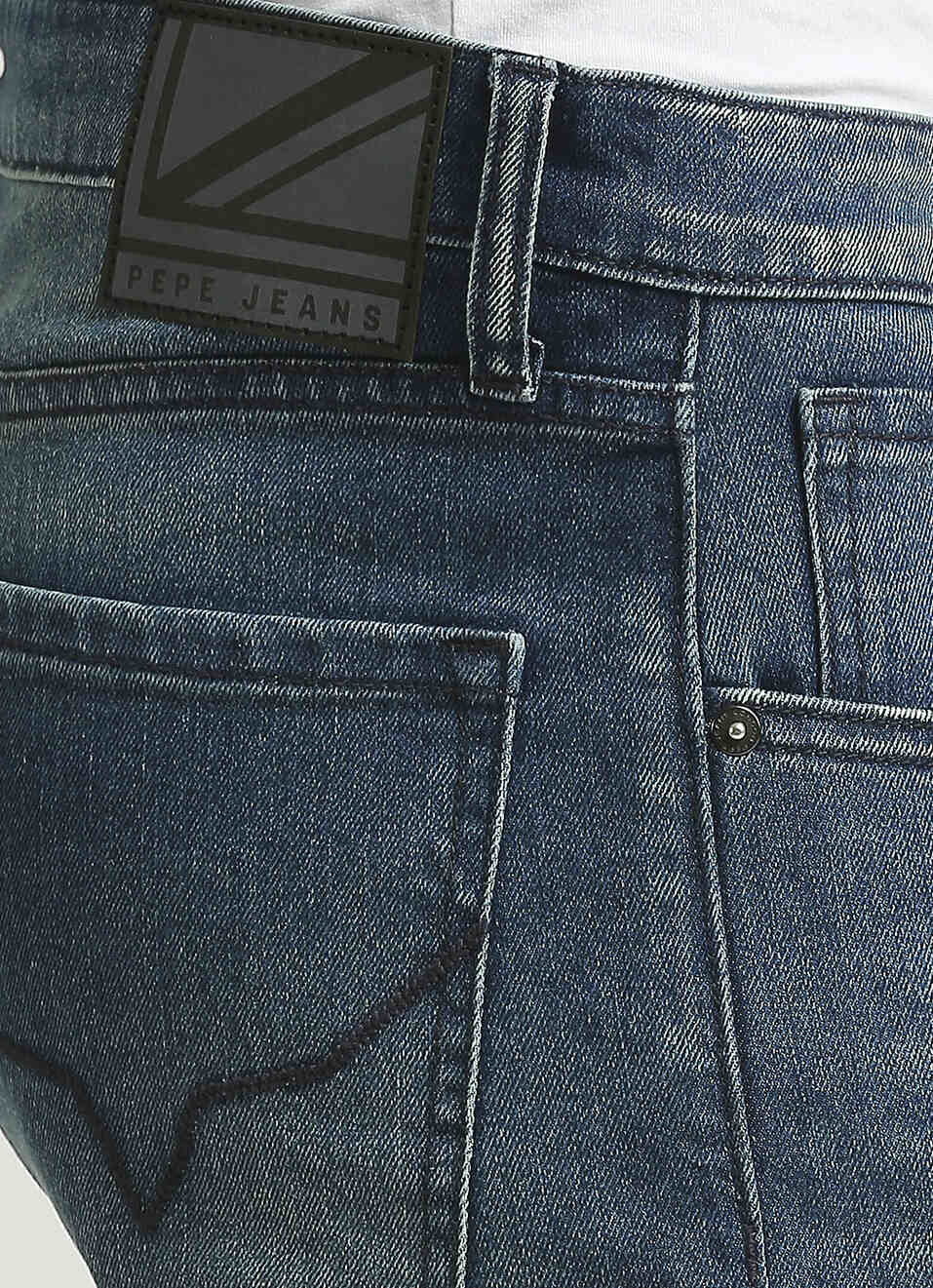 Vapour Blue Mid Rise Slim Fit Jeans, , large image number 4