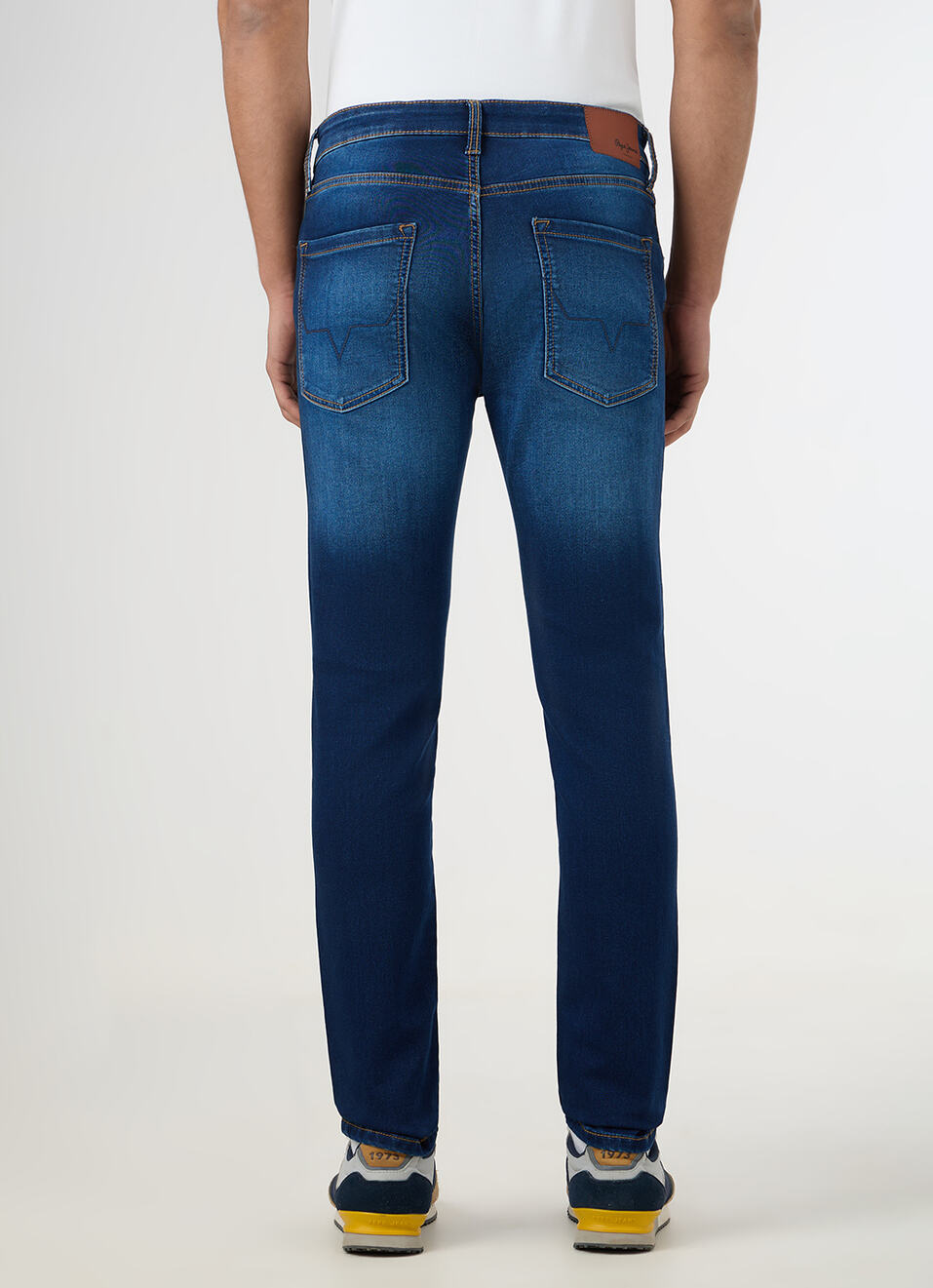 Men Dark Blue Mid Rise Slim Fit Jeans, , large image number 3