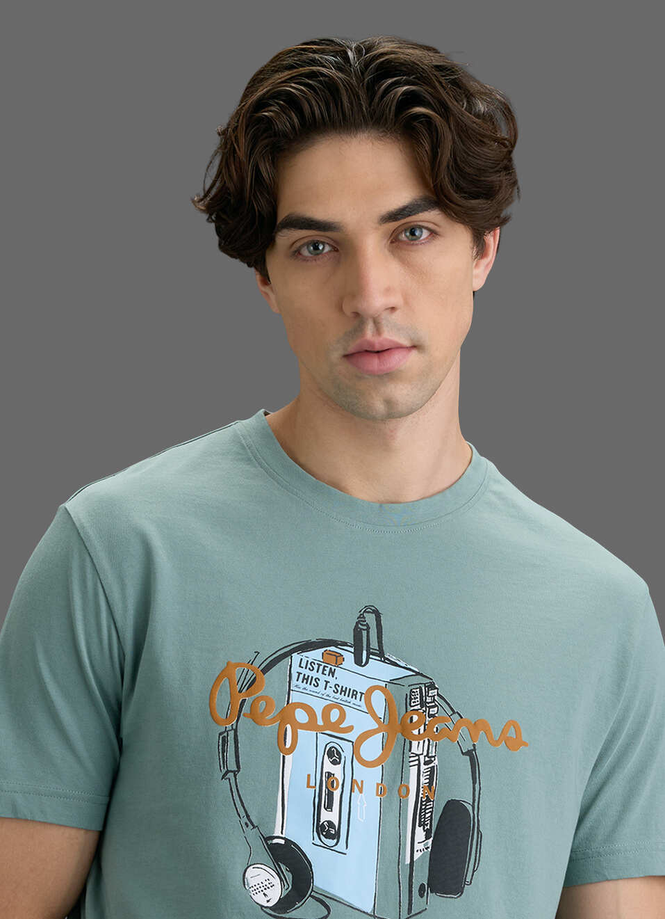 Men Olive Green Slim Printed T-shirt, , large image number 4