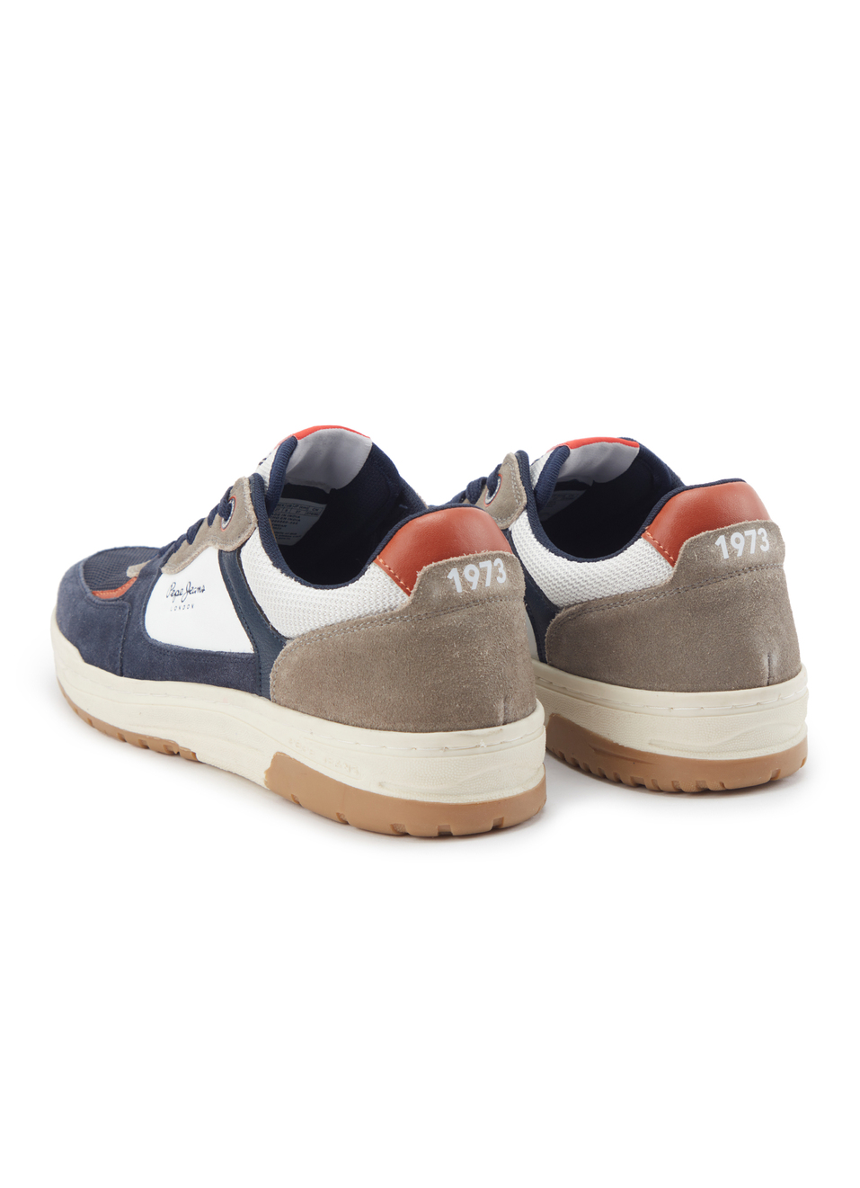 Navy And Grey Retro Anti-skid Cupsole Sneakers, , large image number 3