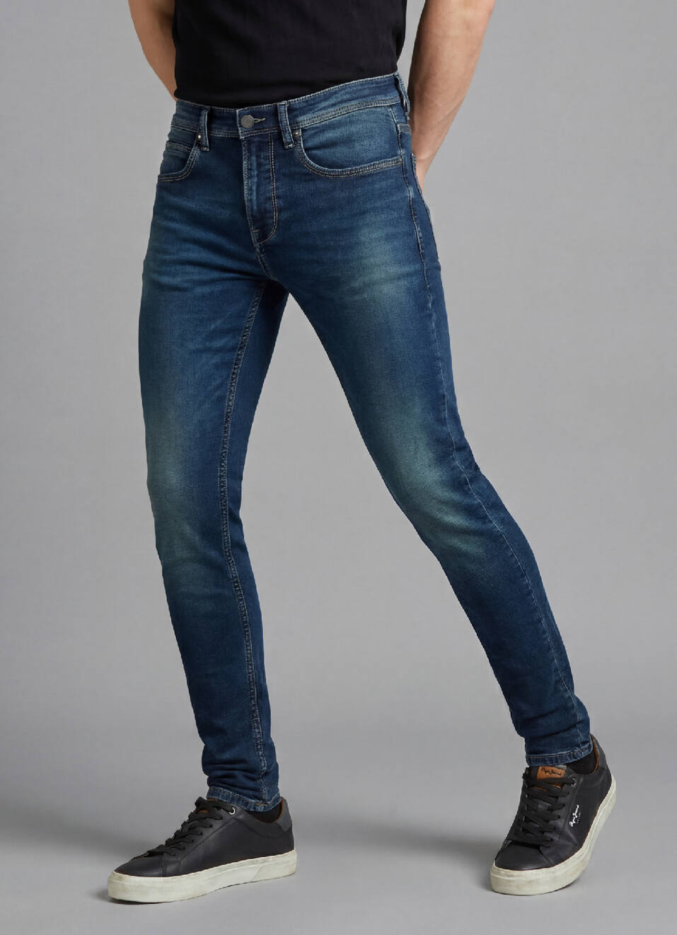 Chinox Blue Mid Rise Tapered Gymindigo Jeans, , large image number 0