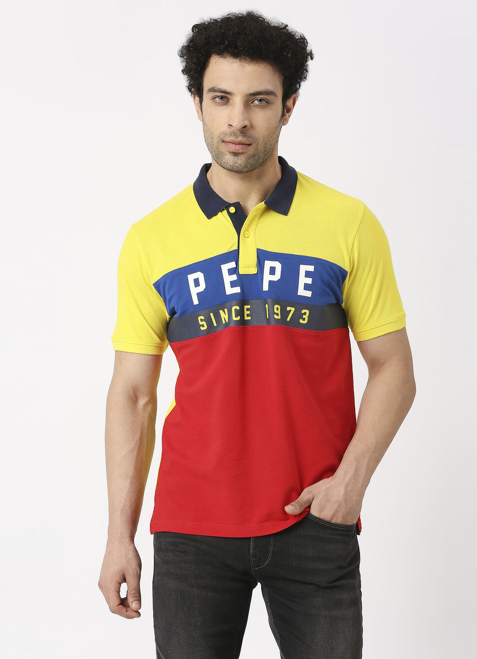 Color Block Yellow T shirt, , large image number 1